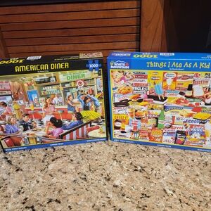 White Mountain American Diner & Things I Ate As A Kid Puzzle Set - 1000 Pieces